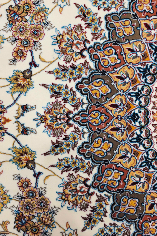 عکس از نخ و بافت نزدیک فرش ماندگار نقشه اخوان با کیفیت چاپ بالا