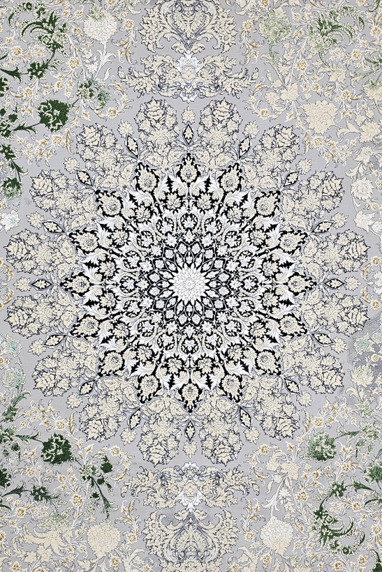 «Azhimzadeh Kashan 1200 shane 1605 vintage carpet full view» | tva uzdl chni ;hahk