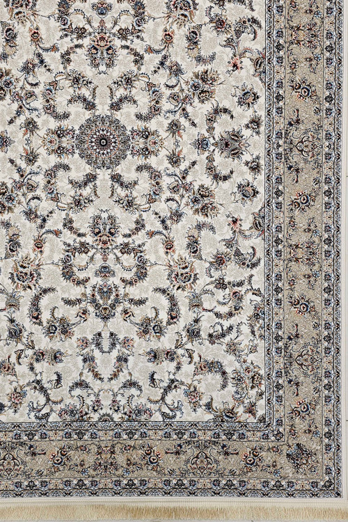 نمای جزئیات طرح آوا کرمحاشیه در فرش 1200 شانه تراکم 3600