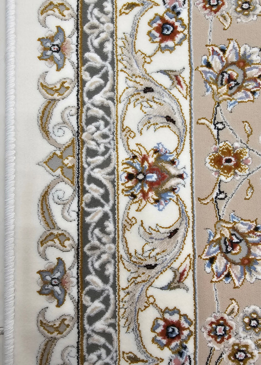 «فرش 1200 شانه عظیم زاده کاشان طرح پارسیان کرم مناسب پذیرایی شیک»