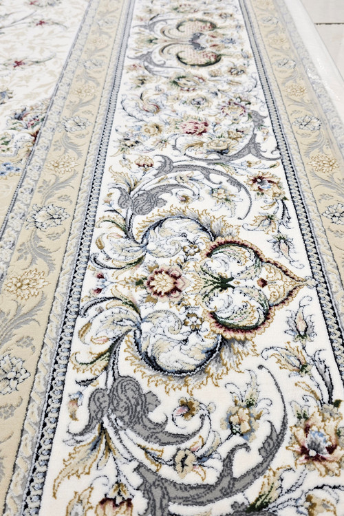 «فرش 1200 شانه تابش کاشان – کیفیت بالا، ضخامت استاندارد، رنگ کرم»