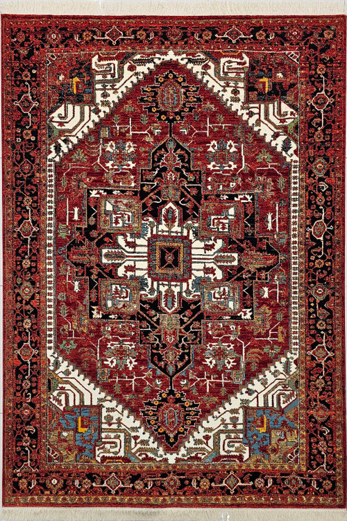 «فرش 700 شانه ستاره کویر یزد نقشه N132 هریس روناسی رنگ روناسی – نمای کامل»