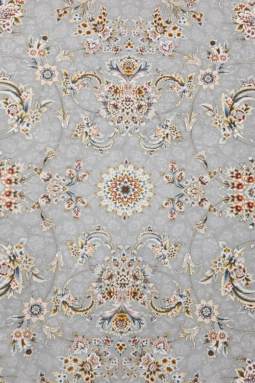 «عظیم زاده 1200-شانه افشان نورا فیلی صدفی Persian rug living room»