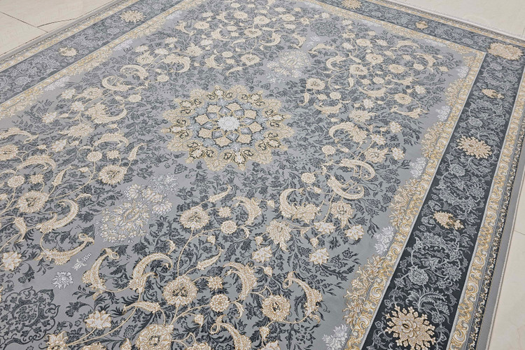 «azimzadeh kashan carpet 1200-shane parastesh creamy rug home decor»