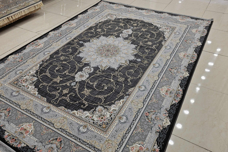 تصویر محصول: فرش ماشینی ماه نشان کاشان با طراحی ویکتوریا ذغالی