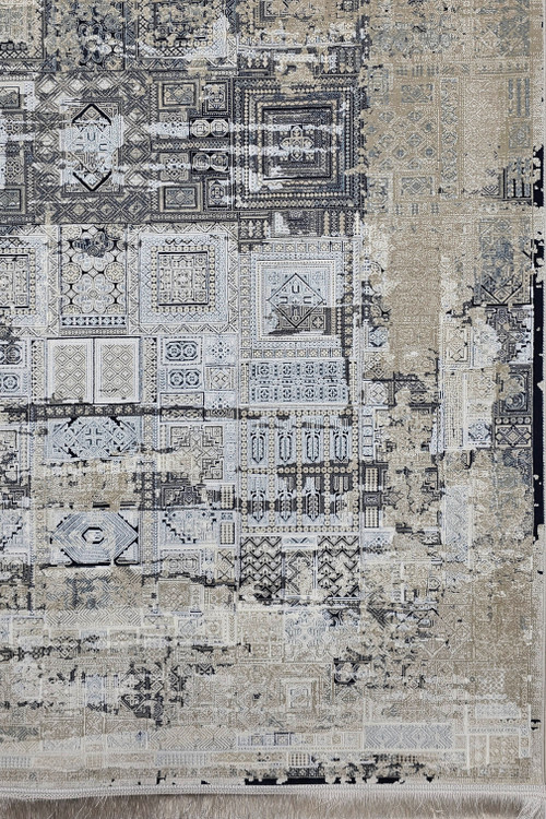 فرش مدرن با رنگهای خاکستری و خنثی