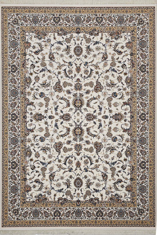 نمای کلی فرش 700 شانه دیبا کرم با طراحی افشان و بدون ترنج