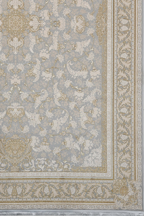 «farsh 1200 shane azimzadeh kashan victoria silver light carpet»