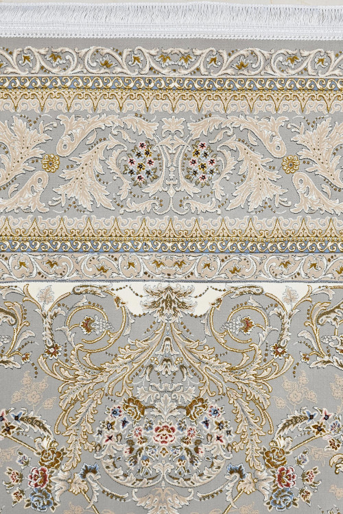 فرش بدون ترنج 1200 شانه طوسی رنگ سیلور با کیفیت دستگاه اصلی