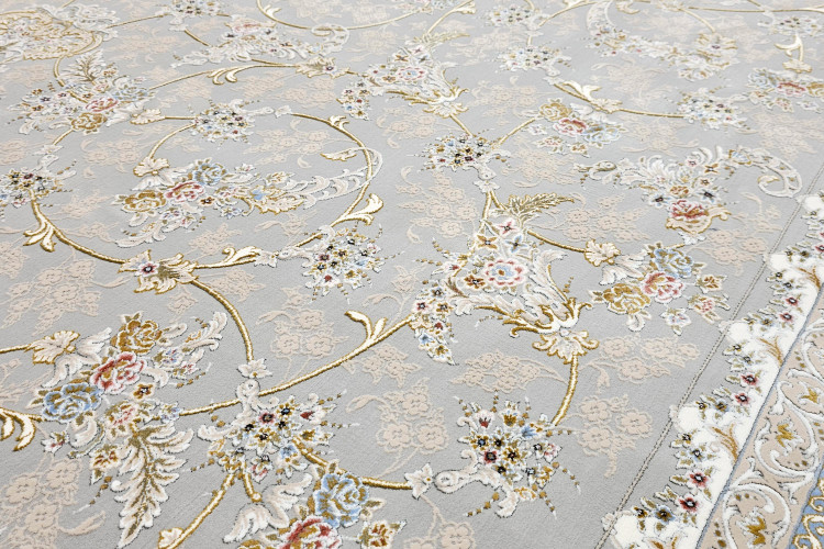 نمای نزدیک از فرش عظیم زاده کاشان 120 شانه اکریلیک | krai ,d;j,vdh sdg,v xgh;,f