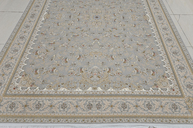 فرش طوسی ویکتوریا صنایع عظیم زاده کاشان | حاشیه فرش عظیم زاده کاشان