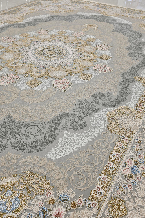 «فرش ماشینی 1200 شانه کریستال سیلور اکریلیک – مناسب پذیرایی شیک»