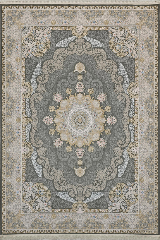 «فرش 1200 شانه عظیم زاده کاشان نقشه کریستال توسی اکریلیک»