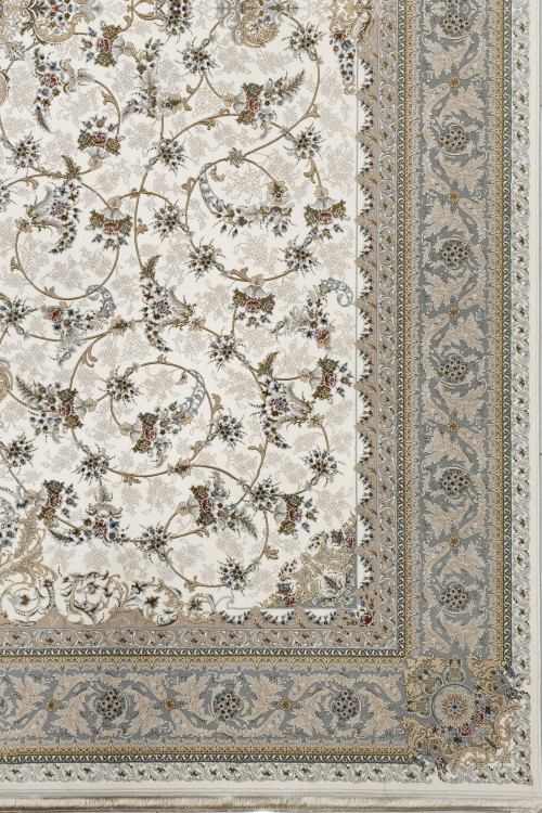 جزئیات طرح ویکتوریا روی فرش 1200 شانه، ظرافت و زیبایی طرح