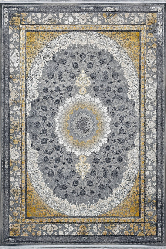 نمای کامل فرش 1200 شانه نقشه رستا فیلی وینتیج، با طراحی مدرن و کلاسیک و رنگبندی خنثی.