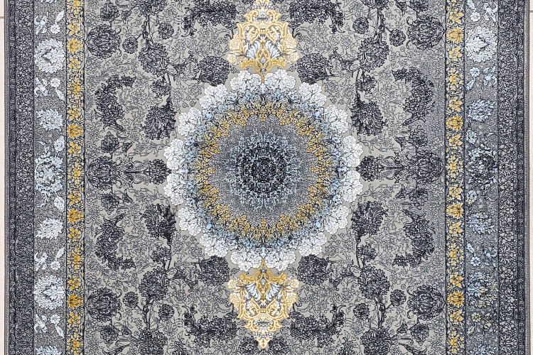 نمای پشت کناره 1200 شانه نقشه رستا، نمایش ساختار و کیفیت بافت پشت فرش.