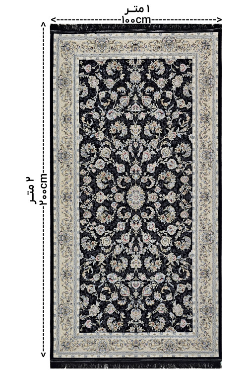 تصویر کامل کناره ۱ متر در ۲ متر ۱۲۰۰ شانه عظیمزاده کاشان نقشه افشان طوبی سرمهای