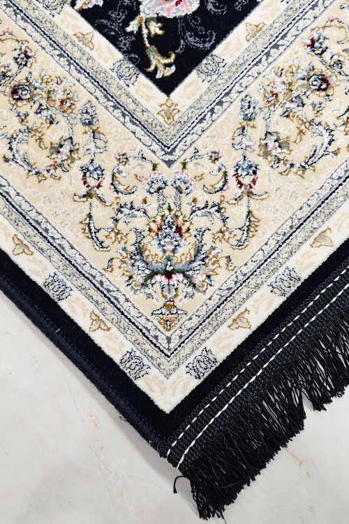 تصویر لبه فرش کناره با تراکم ۳۶۰۰ و طرح افشان طوبی