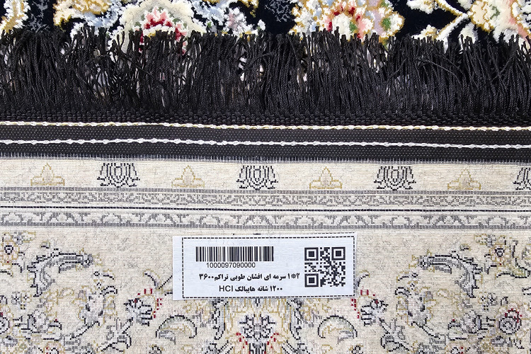 تصویر زاویهدار از ضخامت فرش ۱۲۰۰ شانه عظیمزاده کاشان