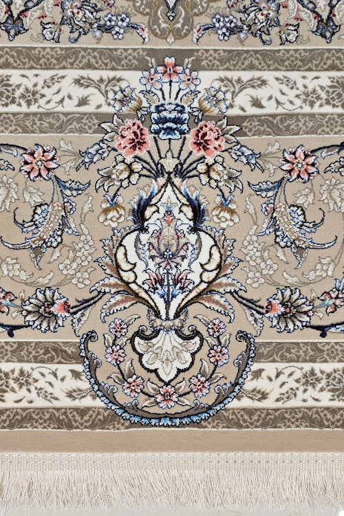 جزئیات دقیق از نقشه تبریز کرم با حاشیه بژ، مناسب برای دکوراسیون داخلی شیک.