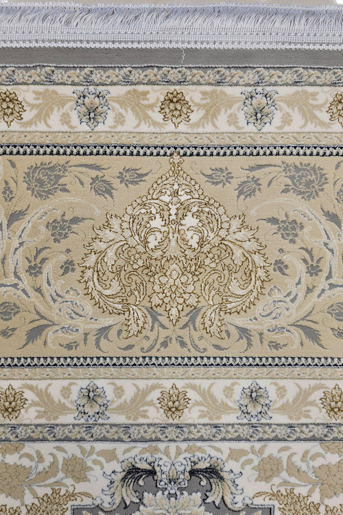 بافت ظریف و تراکم بالا در فرش 1200 شانه نقرهای لایت عظیمزاده کاشان