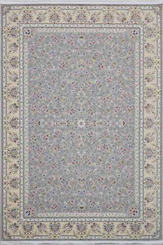 فرش 1200 شانه عظیمزاده کاشان با نقشه میجان نقرهای، طراحی شیک و بادوام.