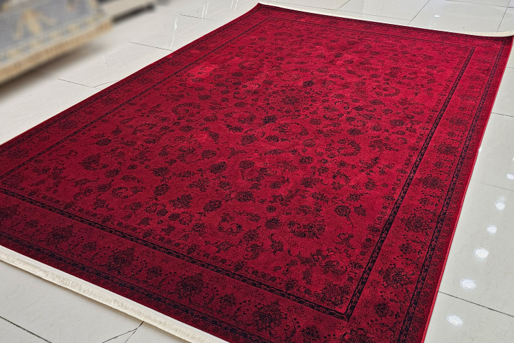 فرش 1200 شانه عظیمزاده، نقشه آنیتا لاکی با رنگهای گرم و بافت باکیفیت.