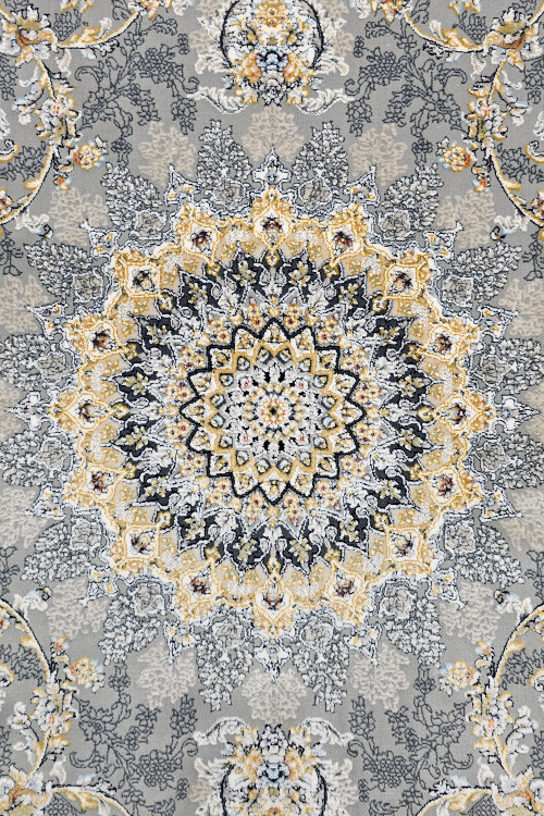 فرش دایرهای مدل درین فیلی با ابعاد 1.5 متر و کیفیت دستبافتنما.