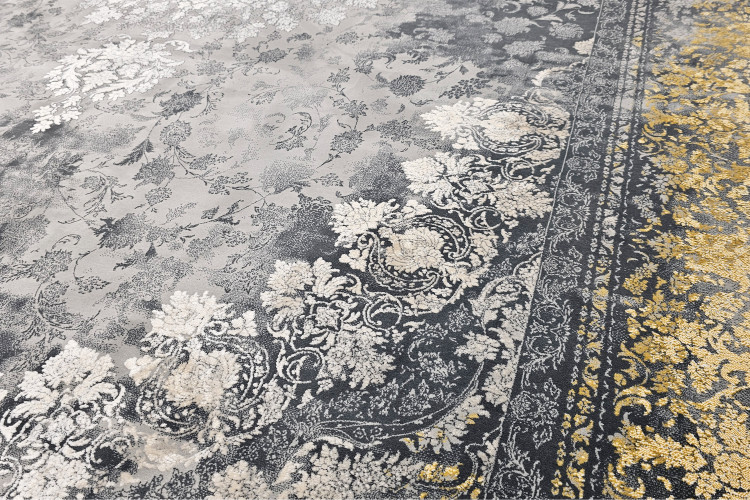 بند اسلیمی و زمینه اصلی فرش درین وینتیج فیلی اکریلیک با نخ اصلی