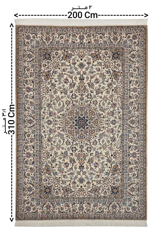 حاشیه فرش نایینی | قالیچه نائینی | فرش پشمی