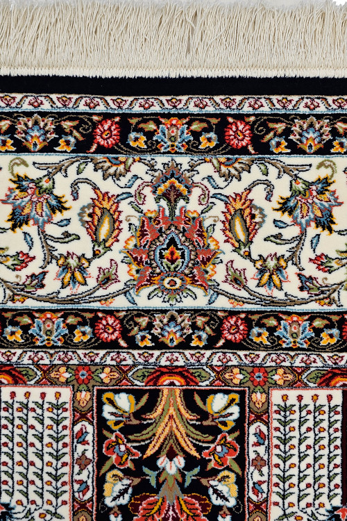 «فرش ماشینی I85 سرمهای ستاره کویر یزد خشتی»