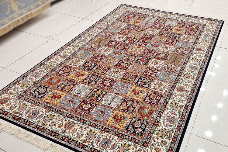 «700 shane i85 navy blue persian rug khashti»