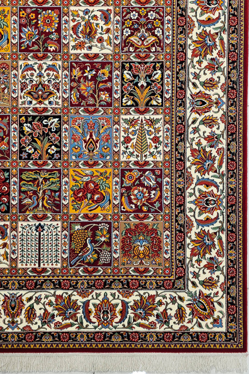 «Setareh Kavir Yazd 500 shane I085 Persian carpet lacivert pattern»