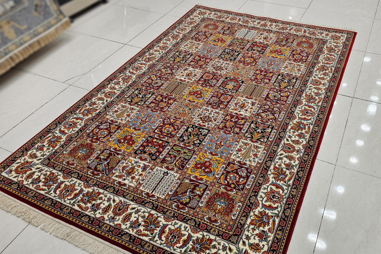 «farsh 500 shane I085 navy red طرح خشتی – ستاره کویر یزد»