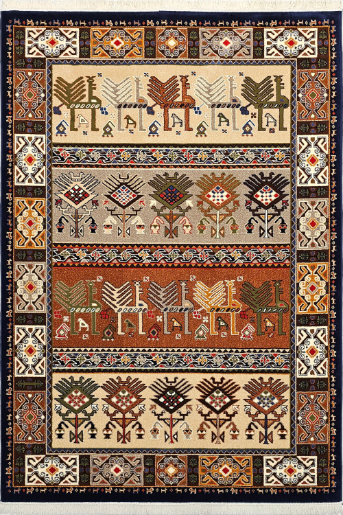 «گلیم فرش 350 شانه ستاره کویر یزد B056 رنگ 8818»