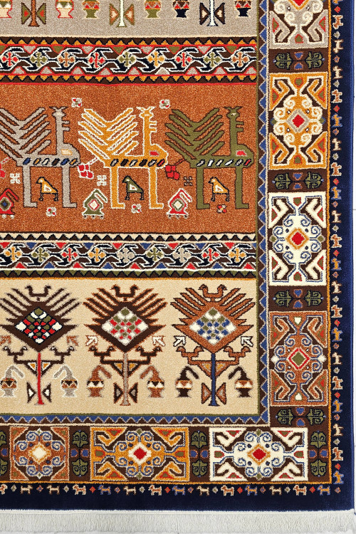 «گلیمفرش B056 ستاره کویر یزد 350 شانه طرح شاهسون»