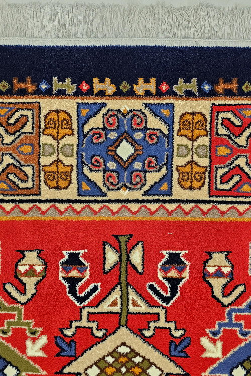 «گلیم 350 شانه ستاره کویر یزد رنگ لاکی 8851»