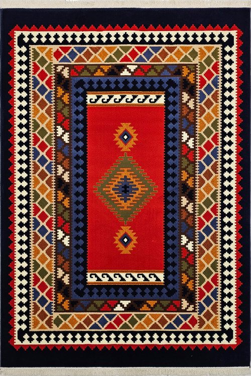 «گلیم-فرش 350 شانه ستاره کویر یزد B056 رنگ 8859»