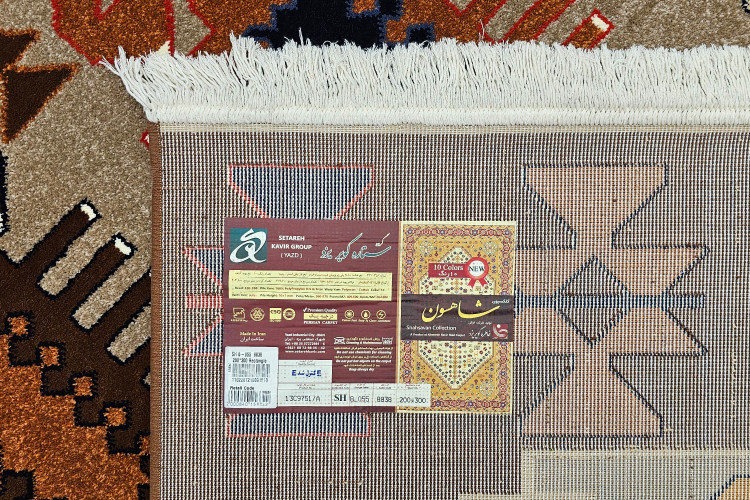 «فرش ۳۵۰ شانه گلیم B055 ستاره کویر یزد 8838 برای پذیرایی»