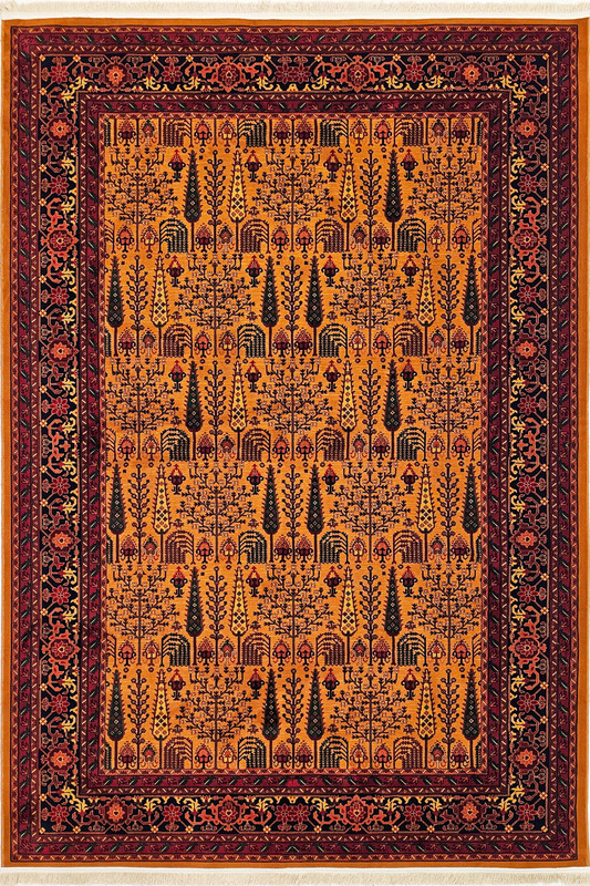 نقشه زیگلر طرح دستبافت فرش مرینوس | مشابه دستبافت | دارچینی