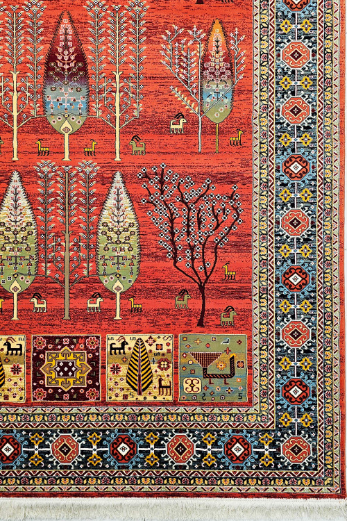 نمایی از جزئیات طراحی فرش ۷۰۰ شانه نقشه N184