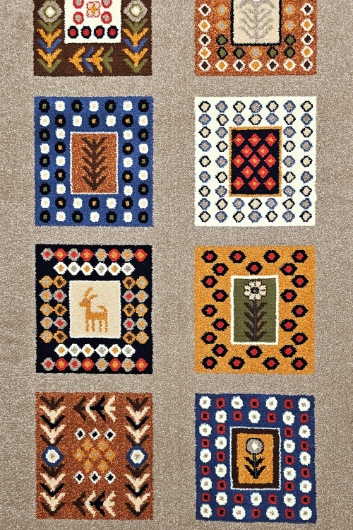 جزئیات نقشه سنتی عشایری در گلیمفرش B072