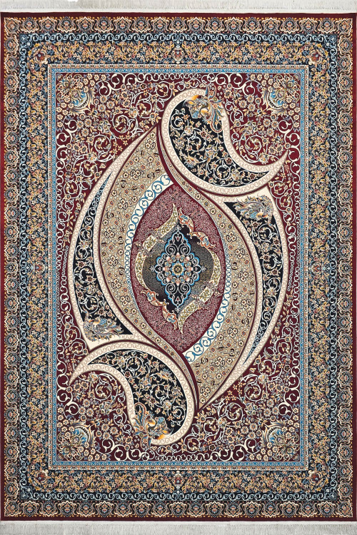 فرش ابریشم کاشان نقشه سناتور رناسی