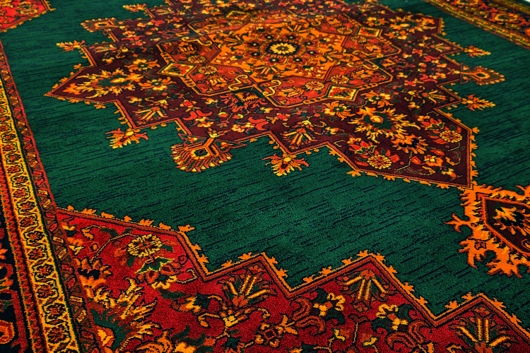 نمای کلی فرش مرینوس بافت کاشان در نمایندگی تهران