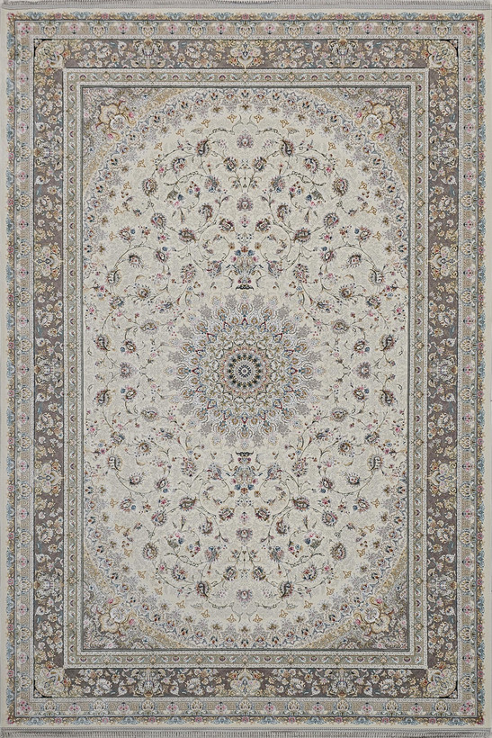 فرش 1500 شانه قیطران ستوش کرم با تراکم 4500 – کلوزآپ نقش افشان