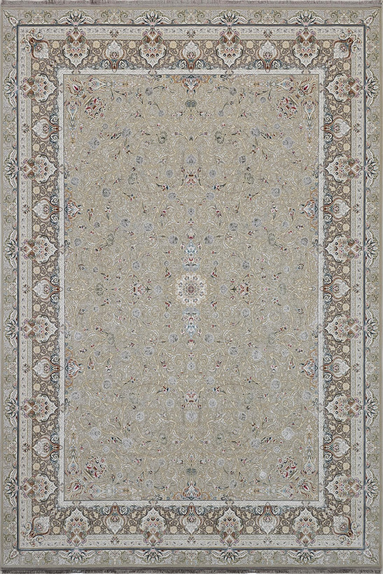 نمای نزدیک از بافت فرش سیندخت فیلی قیطران با تراکم 4500