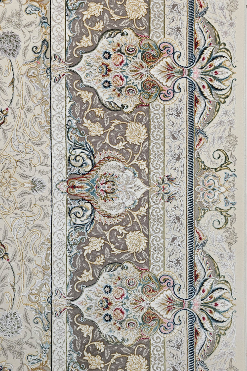 جزئیات ریز بافت فرش سیندخت 1500 شانه کرم