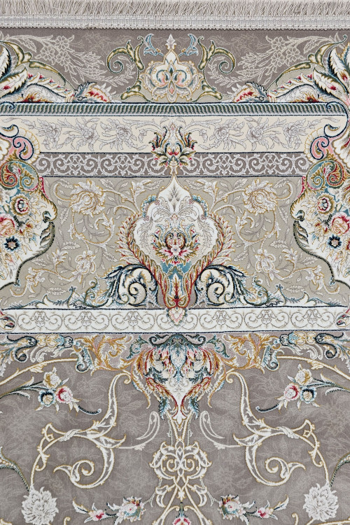 فرش ماشینی با طرح افشان و رنگ آرامبخش بنفش روشن