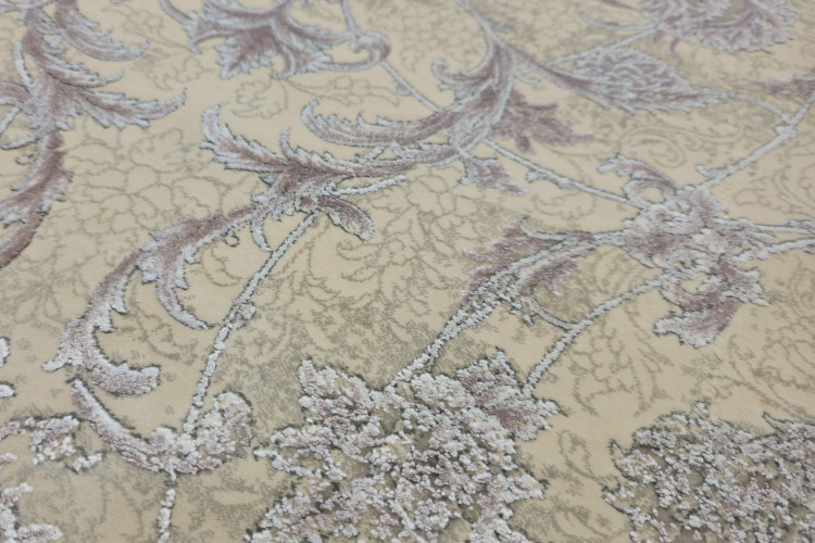 نمای نزدیک از بافت برجسته فرش ویدا قیطران