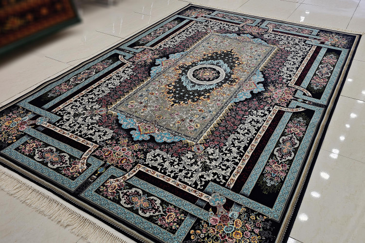 نمای دکوراسیون با فرش 1200 شانه رنگ تیره